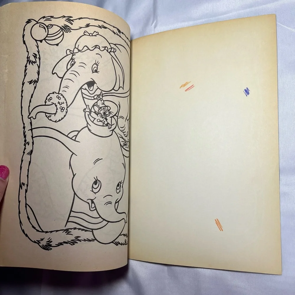 Vtg‎ 90s Disney Coloring Book Lion King Snow White Beauty & Beast Dumbo Rare